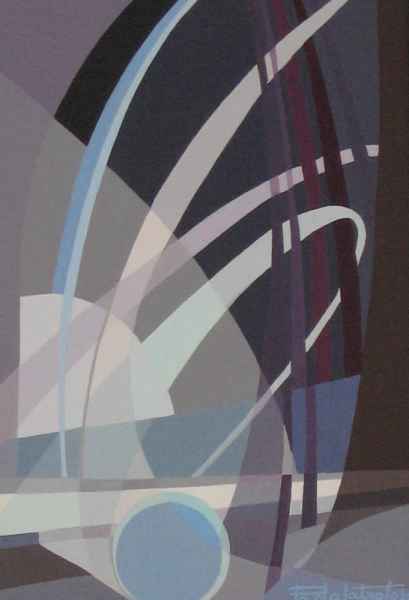 Blu tempera su carta