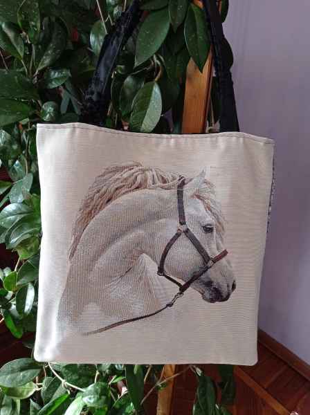 Borsa Cavallo bianco