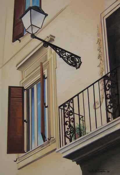 Paese - tempera su carta 50x70 cm