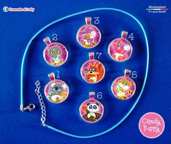 Candy Puppy Bijoux - ciondolo cameo argento placcato