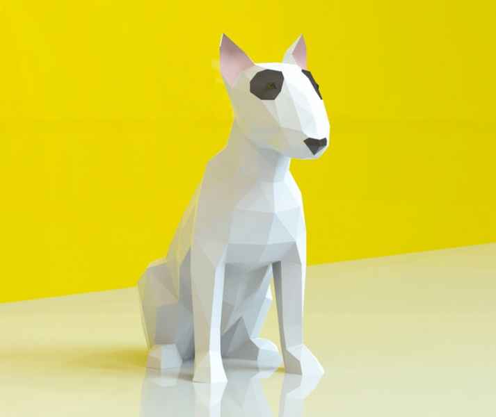 cane  3d bull terrier 