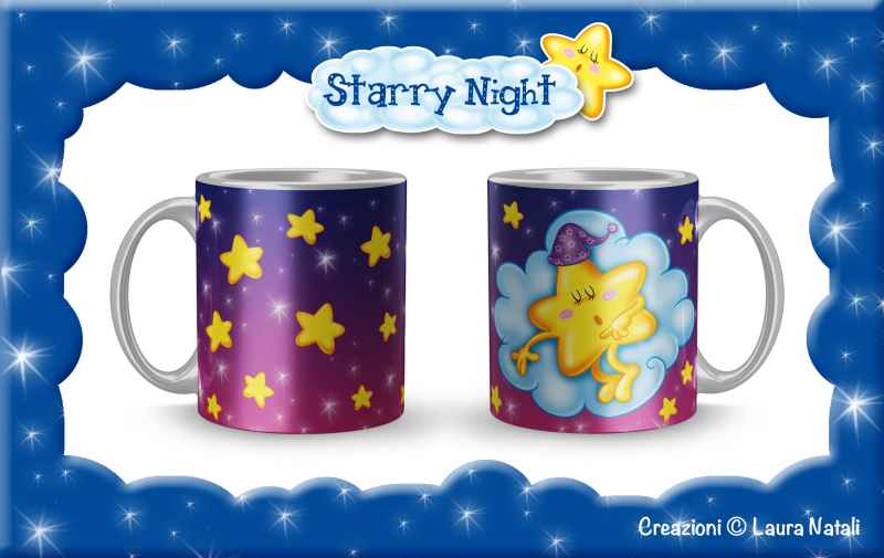 Starry Night _ Tazza Stellina Viola