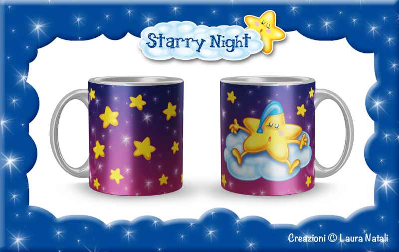 Starry Night _ Tazza Stellina Blu