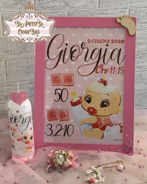 QUADRETTI NASCITA PERSONALIZZATI